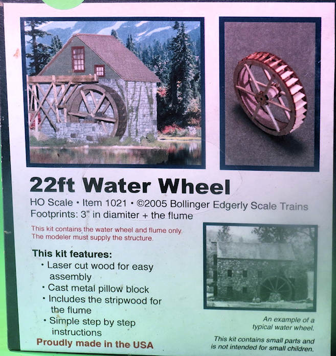 Bollinger Edgerly Scale Trains 22' Waterwheel